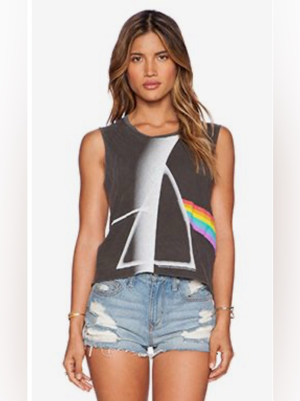 Chaser Pink Floyd Dark Side of the Moon Tank Women’s size Large